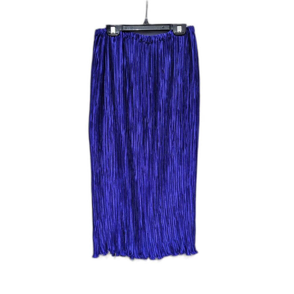 GEORGE COUTRE Royal Purple Vintage Plissé Pleated Midi Skirt Size 6